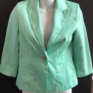 Mint Green Cropped Blazer